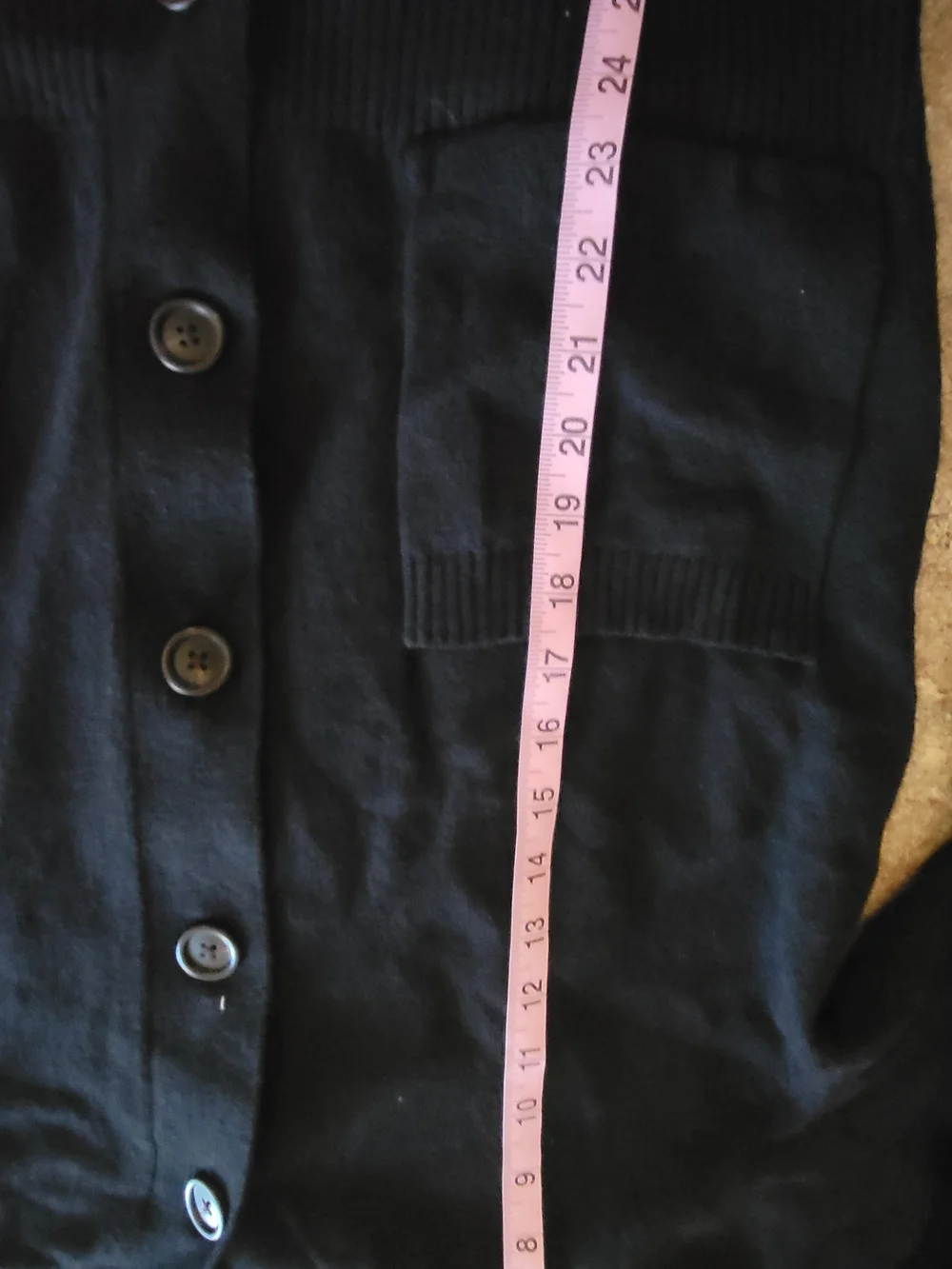 Goodfellow & Co Black V-Neck Button Front Cardigan